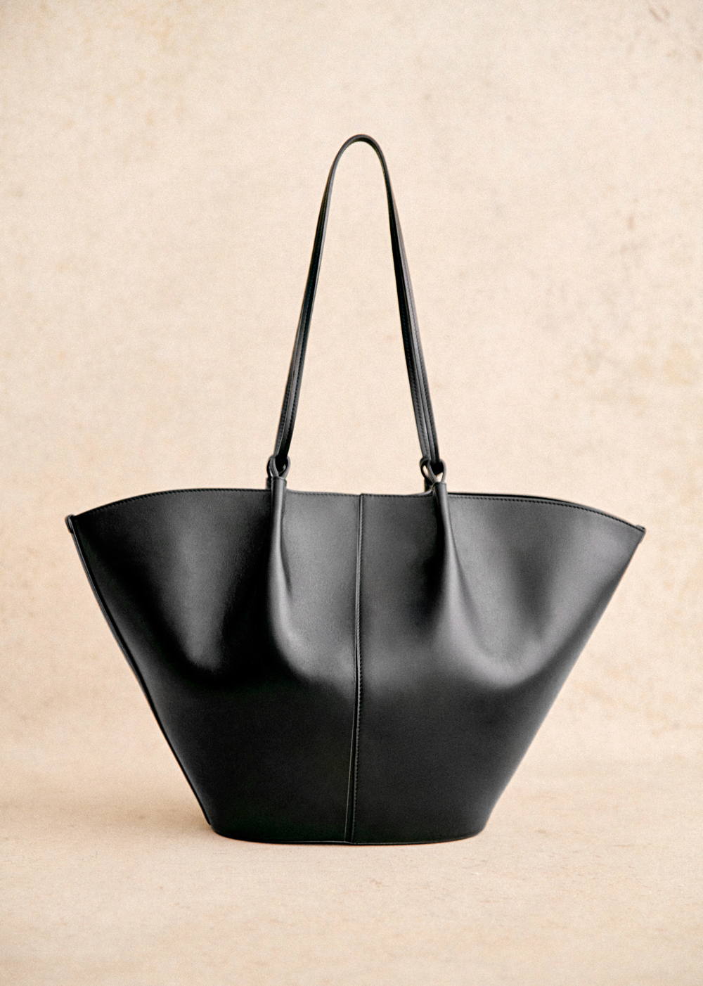 Sézane - Cabas Mara - Noir lisse - 370€