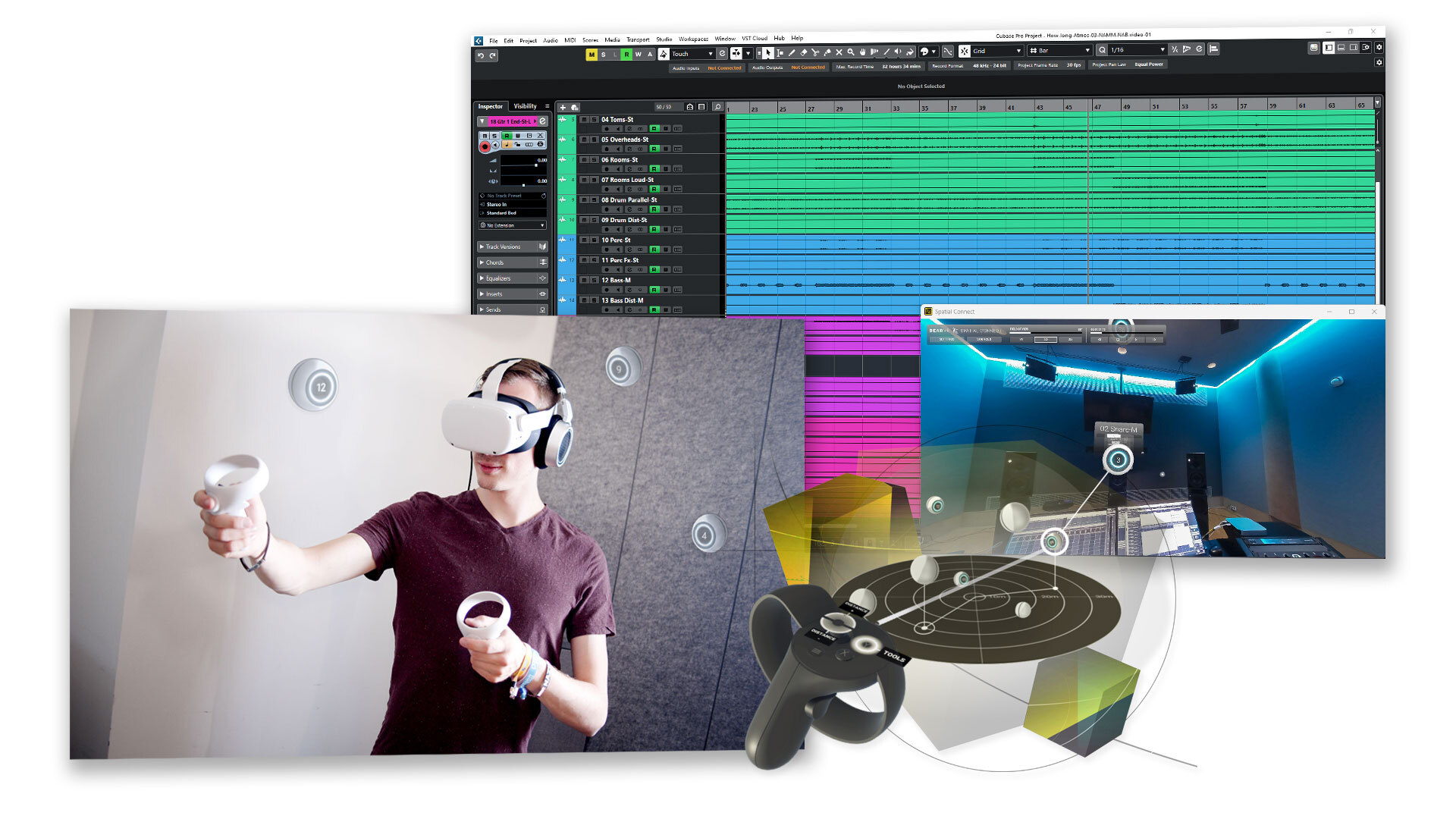 dearVR SPATIAL CONNECT erlaubt die totale Kontrolle beim Mixing von 3D-Audioproduktionen