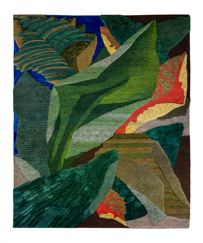 Christoph Hefti, LEAVES. Wool, silk W 230 x H 300 cm, 2018. Courtesy of the artist and MANIERA, Brussels
