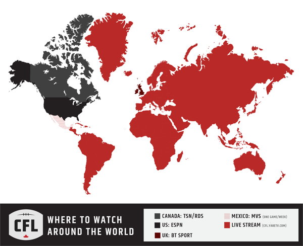 WHERE TO FIND THE CFL IN 2019