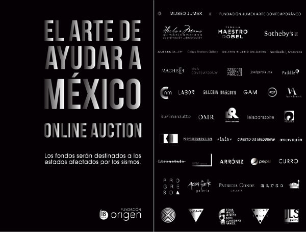 Fundación Origen continúa con la subasta online "El Arte de Ayudar a México"