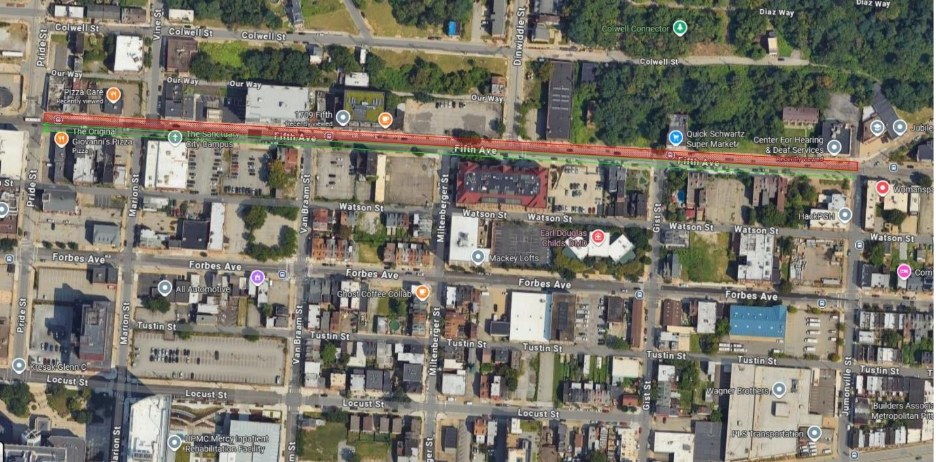 New construction zone on Fifth Avenue between Pride and Jumonville streets - starting September 23