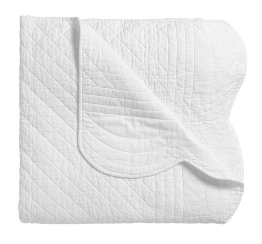 Habitat White Scallop Country Bed Throw 200x220, £35