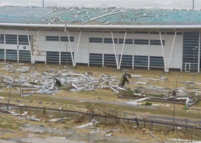 Scenes from St Maarten's Airport in the aftermath of Hurricane Irma.