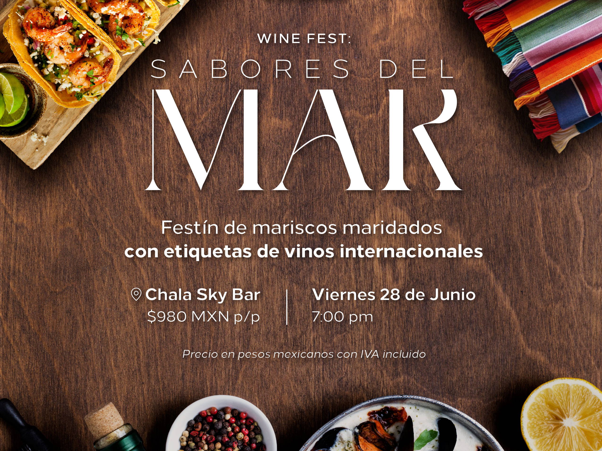 Wine Fest: Sabores del Mar. Vino, comida deliciosa y una vista espectacular al Mar Caribe