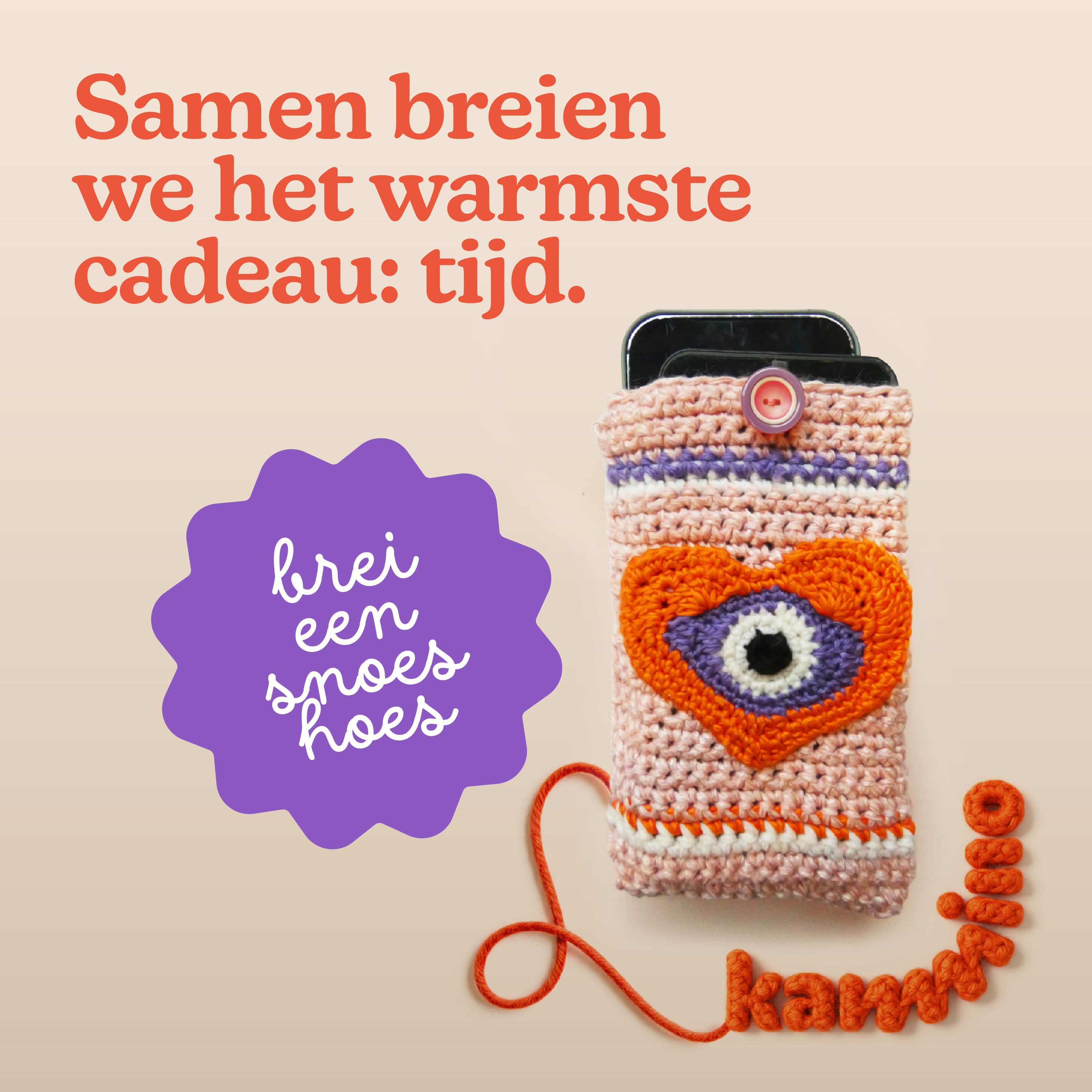 Jong en oud breien massaal “snoeshoezen”: wollen zakjes om twee smartphones in weg te steken tijdens feestdagen