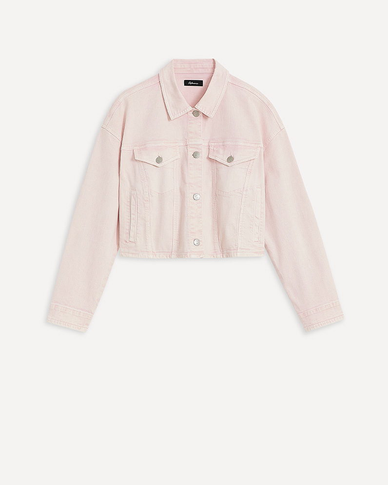 Cropped Jean Jacket x The Birds Papaya