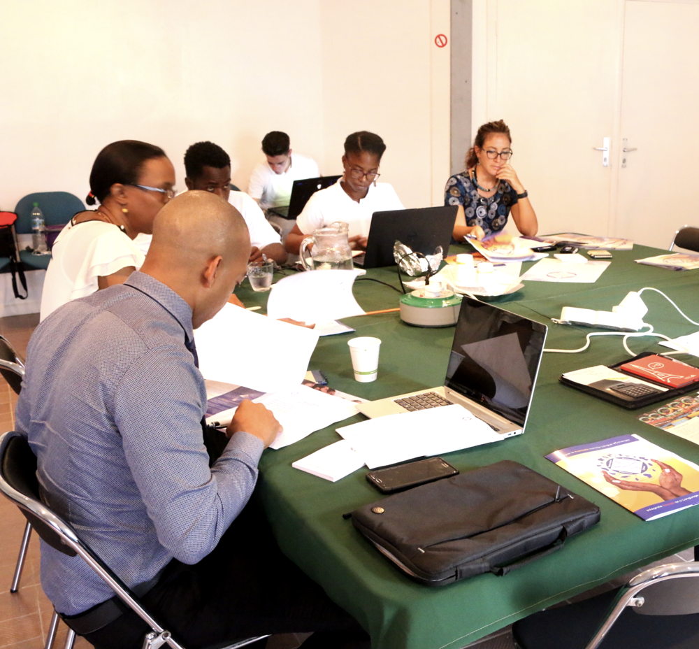 Meeting to discuss the advancements of the IFLE CARICOM project at the headquarters of Alliance Française of Saint Lucia