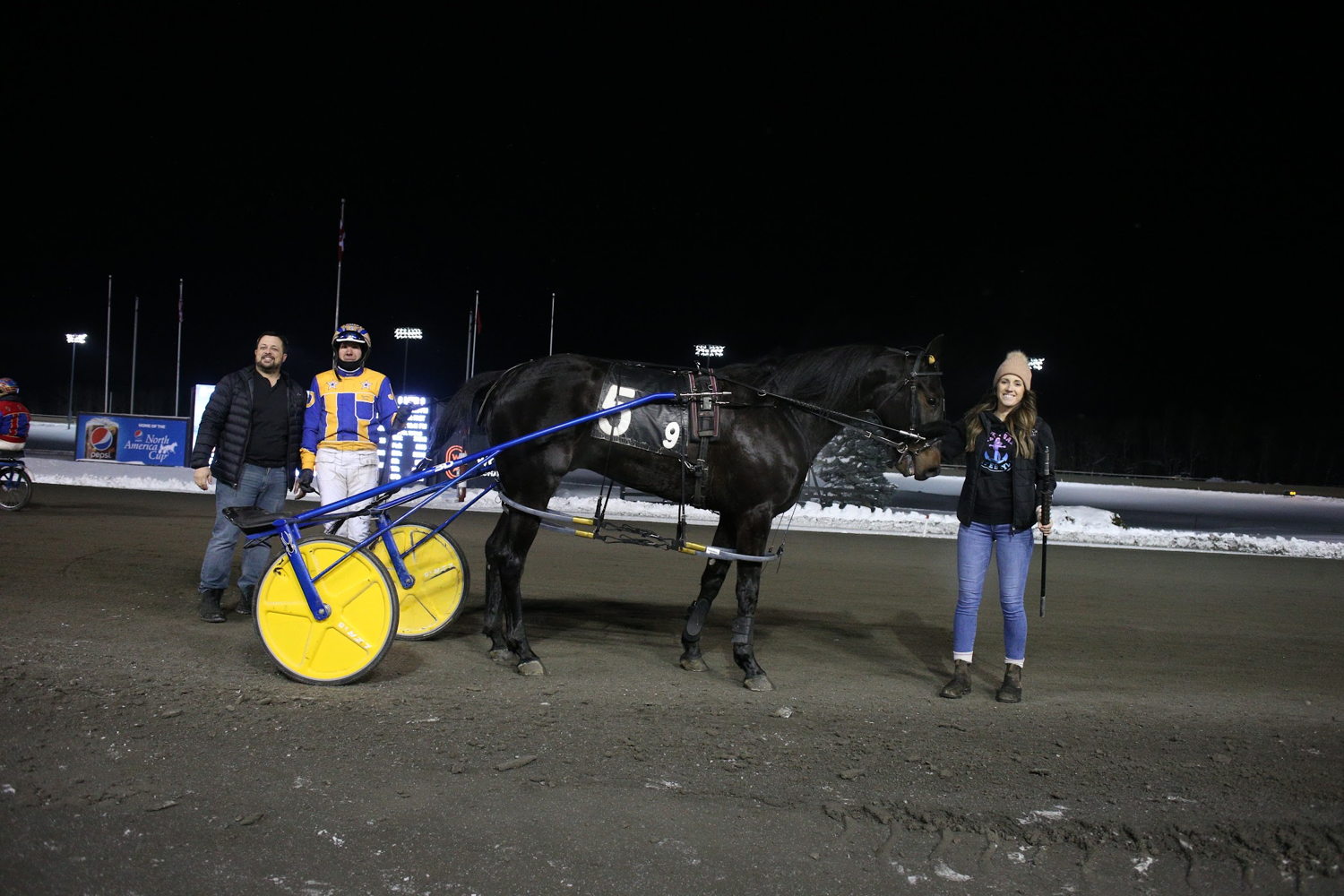 Woodmere Stealdeal in the winner's circle on January 28, 2023 (New Image Media)