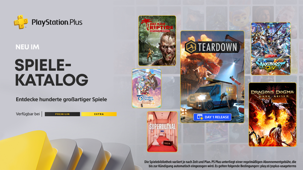 PlayStation Plus Extra- & Premium-Neuzugänge im November
