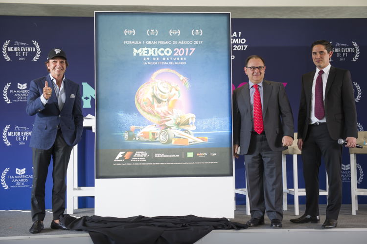 Emerson Fittipaldi, Federico González Compeán y Rodrigo Sánchez Peraza