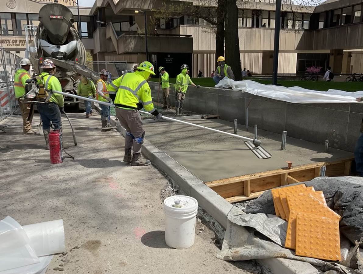 New station slabs recently placed at Forbes Avenue and South Bouquet Street New station slabs recently placed at Forbes Avenue and South Bouquet Street