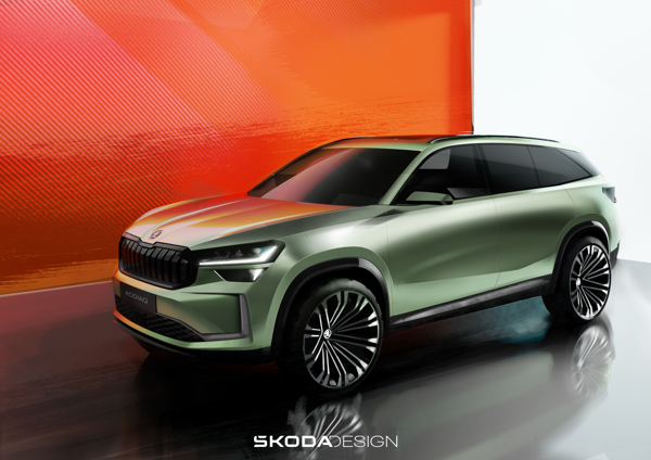 Škoda Auto reveals exterior sketches of the all-new Kodiaq