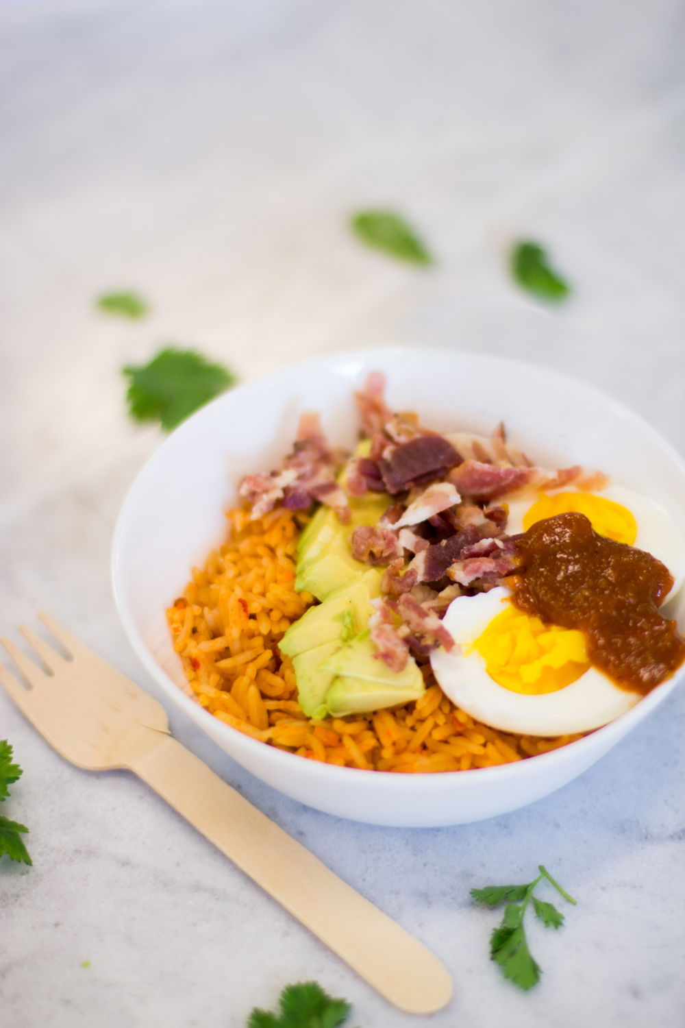 Chili and Lime for a Mexican breakfast/lunch with bacon, eggs and avocado - Tabasco at will