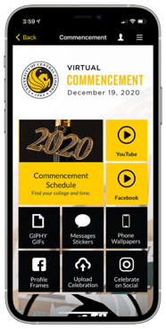 The University of Central Florida tied with The University of Connecticut for the  2021 Appademy for the Best App for Commencement.