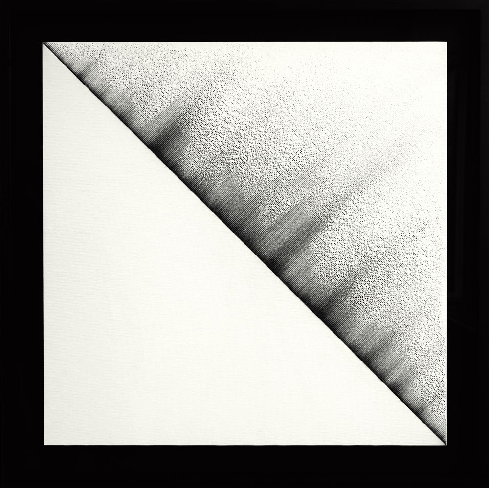 Keisuke Matsuura, Jiba-kr4, 2011. Magnet, acrylic, iron turnings on canvas.