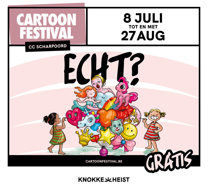 Het Cartoonfestival Knokke-Heist viert zijn 62e editie met het thema 'Echt?'