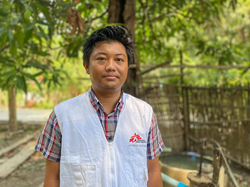Soe Win Naing, part of the water and sanitation team is overseeing the drilling of 140 boreholes in Ba Le Ba township, restoring water sources for 140 households. Date: 22/04/2025 | Location: Mandalay | Photographer: Lena Pflueger Soe Win Naing, part of the water and sanitation team is overseeing the drilling of 140 boreholes in Ba Le Ba township, restoring water sources for 140 households. Date: 22/04/2025 | Location: Mandalay | Photographer: Lena Pflueger