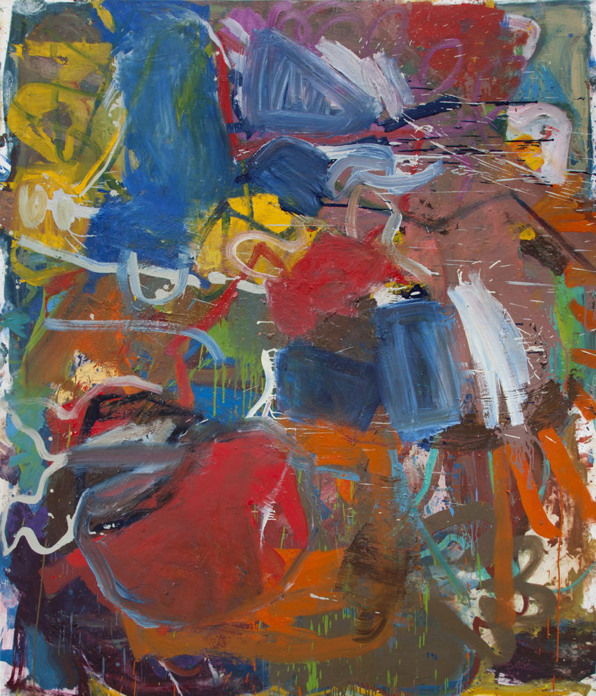 ANKE WEYER,
10 Day Blues, 2017.
Oil and acrylic on canvas. Courtesy Tim van Laere Gallery, Antwerp. ANKE WEYER,
10 Day Blues, 2017.
Oil and acrylic on canvas. Courtesy Tim van Laere Gallery, Antwerp.