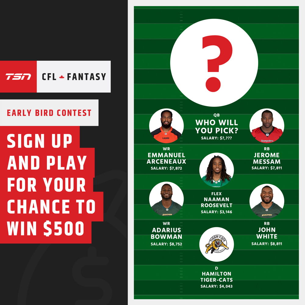 Work within the cap and win big - play now at CFLFantasy.TSN.ca