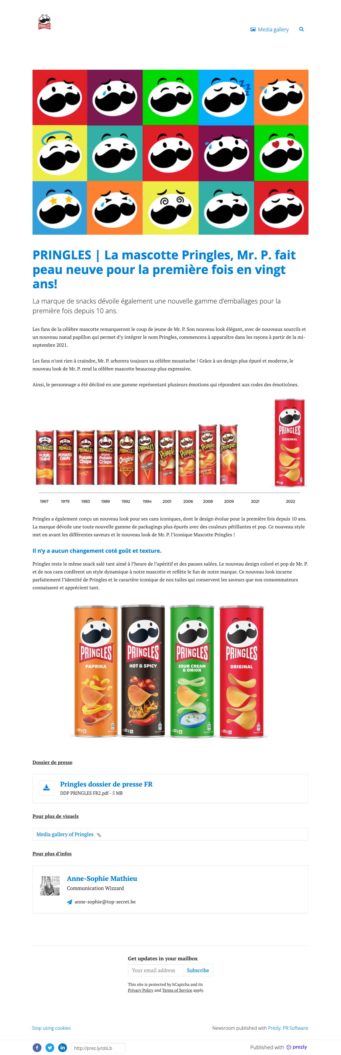Pringles press release example