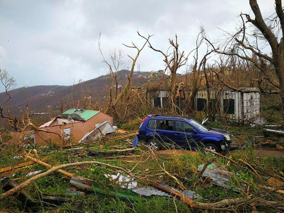 Storm damage after the passage of Hurricane Irma in Tortola, British Virgin Islands © AP