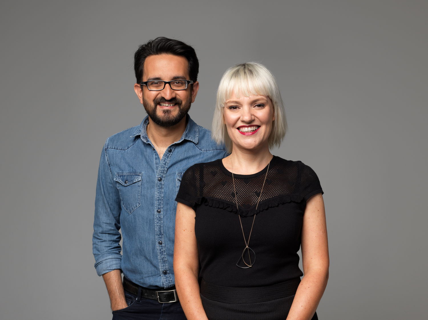 ABC Radio Melbourne Breakfast hosts Sami Shah & Jacinta Parsons