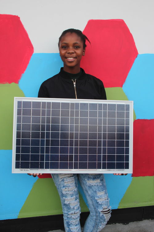 Lindokuhle Jama from Bulumko High School participated in the day. Bulumko is one of the schools that formed part of the Playing with Solar project.