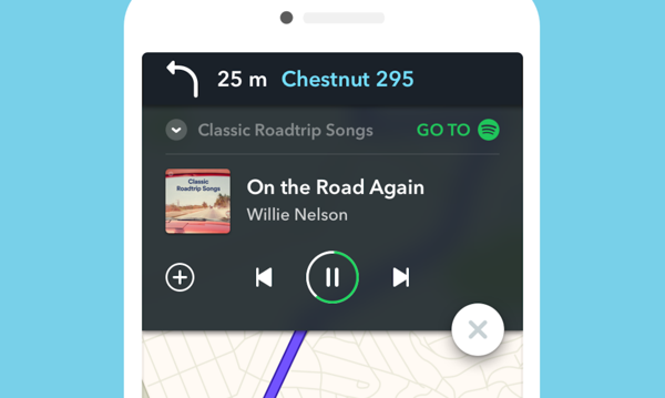 Integración de Waze y Spotify disponible ahora en iOS