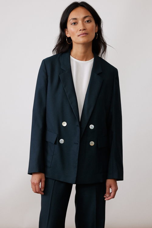 Mardi Editions - Veste Géraldine Laine Vert sapin2