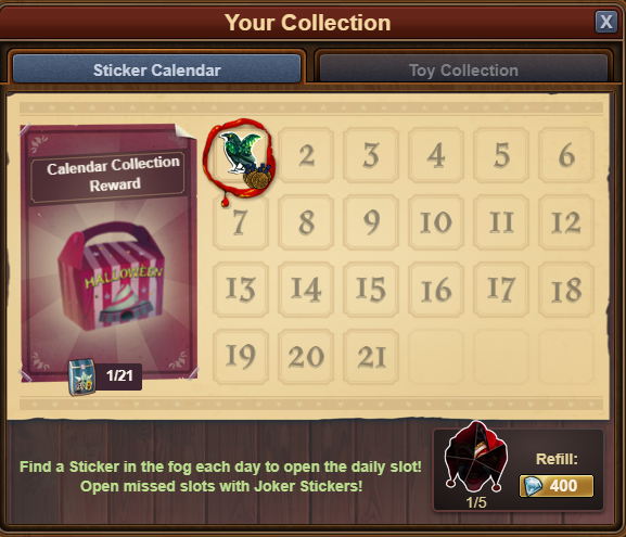 Forge of Empires Halloween Reward Calendar