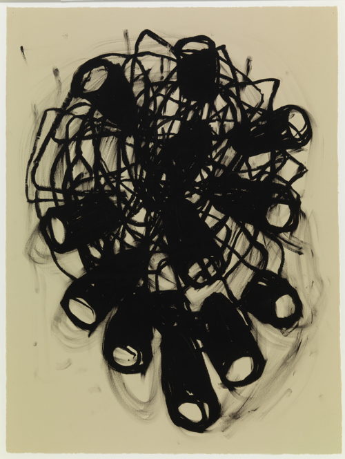 Shelagh Keeley, An Encyclopaedia of Memory and Slowness I, 2007, oilstick op papier, 75,5 x 56,0 x 86,5 x 67,0 cm, Collectie Stedelijk Museum Schiedam. Schenking NOG Collectie/Stichting Beheer SNS REAAL