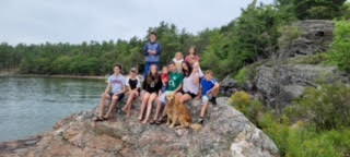 David Moran and family enjoy quality time together at the lake. (Supplied)