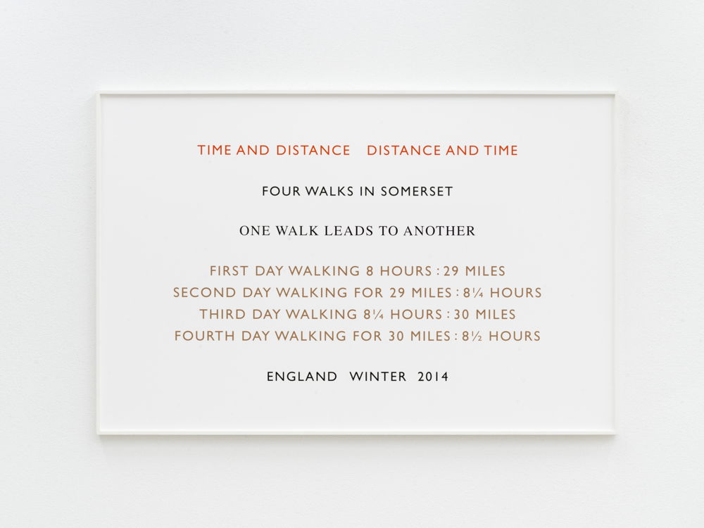 © Richard Long, Time and Distance Distance and Time 2014, courtesy the artist and Konrad Fischer Galerie