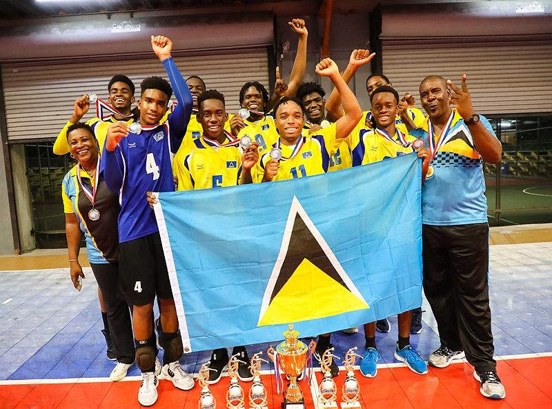 Saint Lucia's winning 2019 ECVA U21 Men's Team
Photo courtesy NORCECA