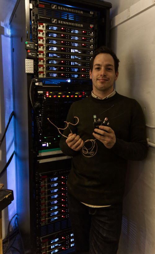 Reese Kirsh, Head of Sound for the London production of Come from Away