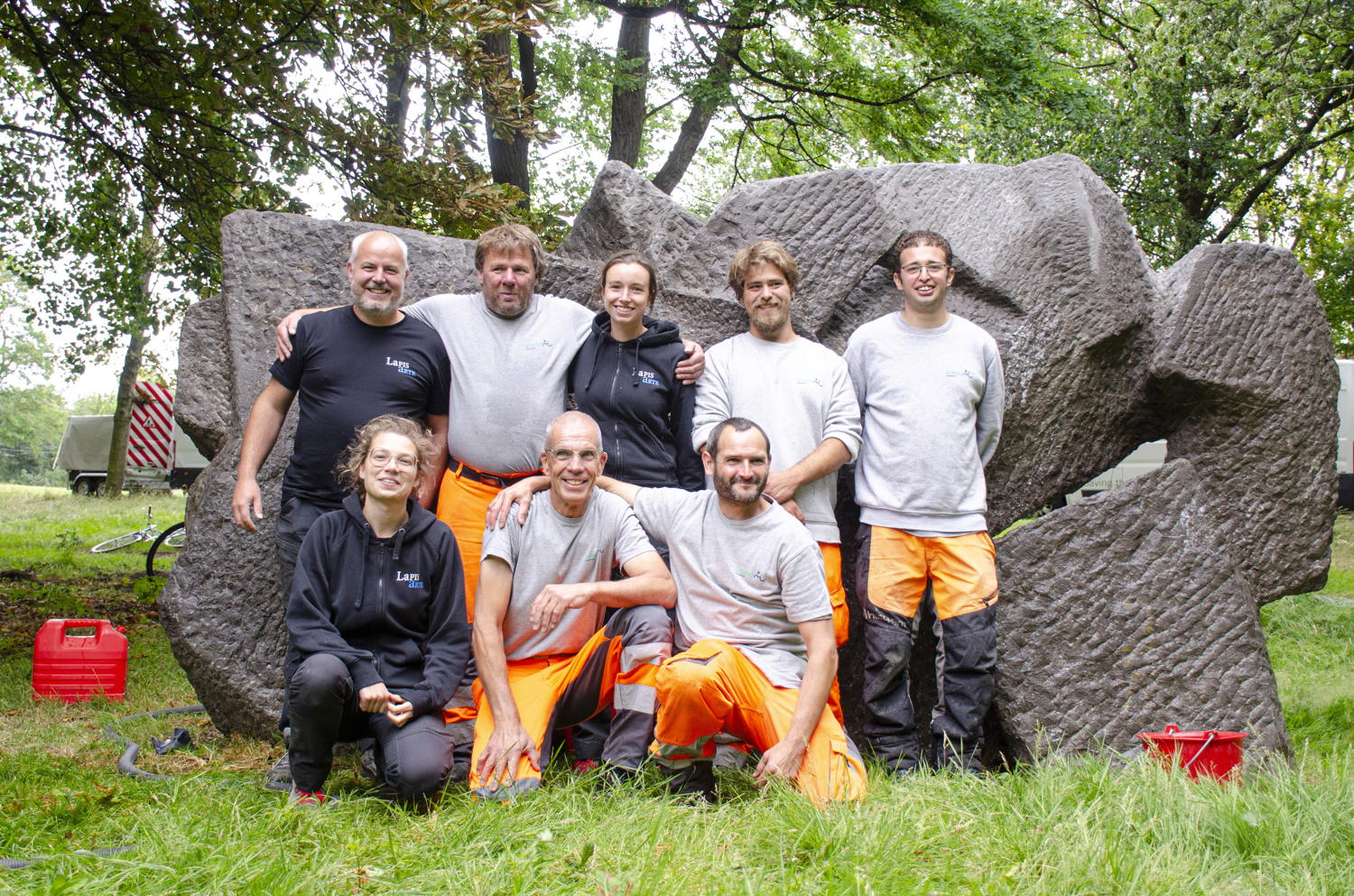 Het PlusTeam aan het werk in Antwerpen. Fotografie: Cédric Raskin
