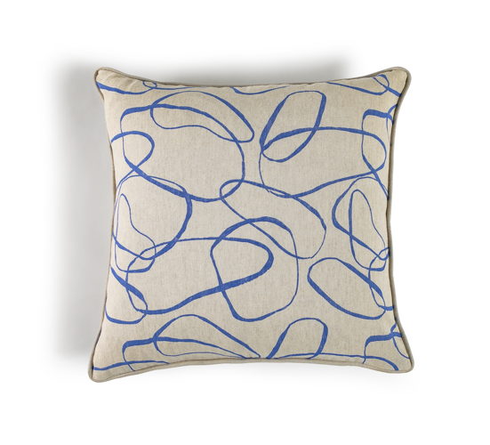 Habitat Mediterranean Squiggle Print Cushion, £10