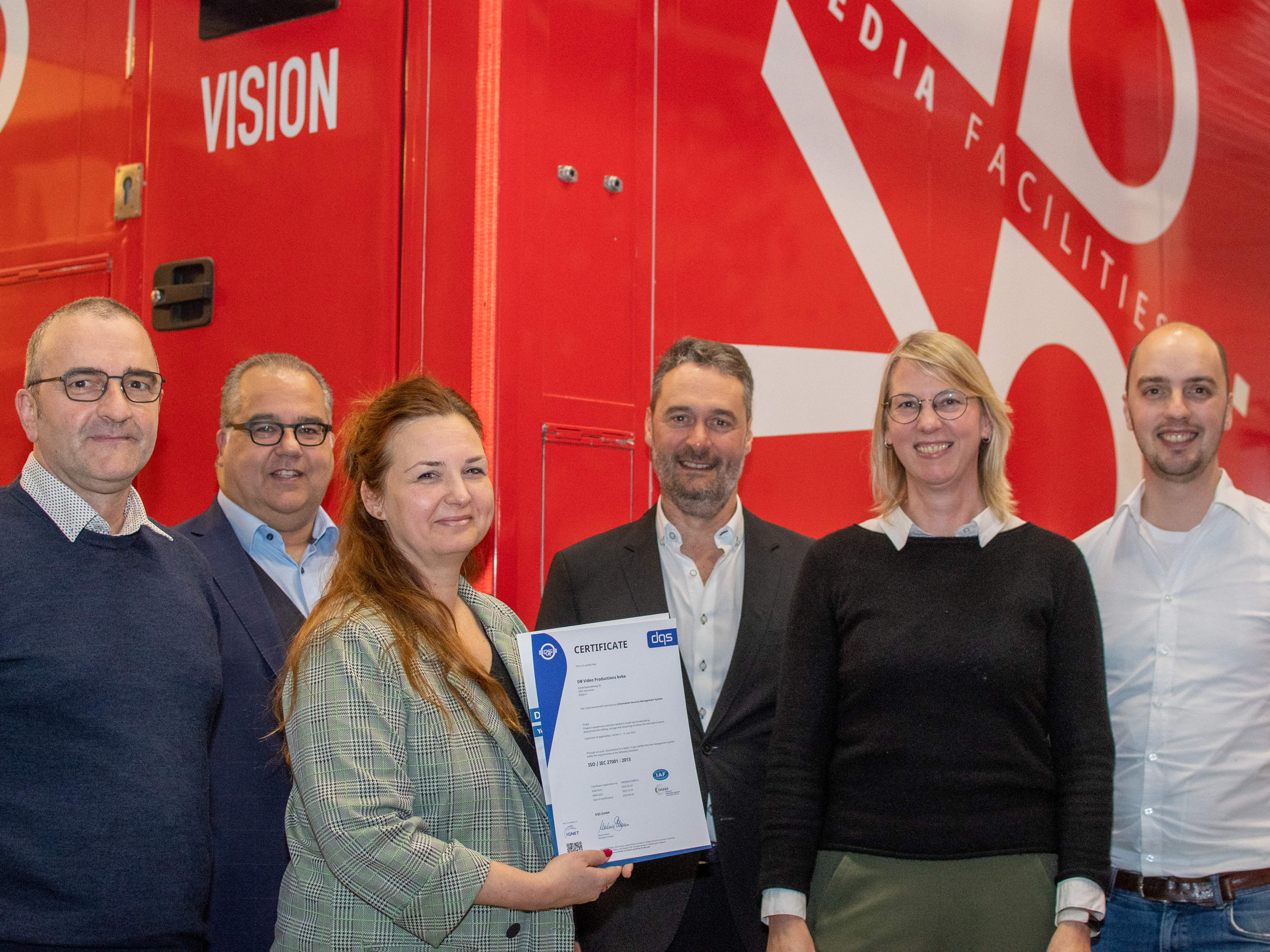 DB Video is the first audio-visual company in Belgium to obtain an internationally renowned privacy and security certificate