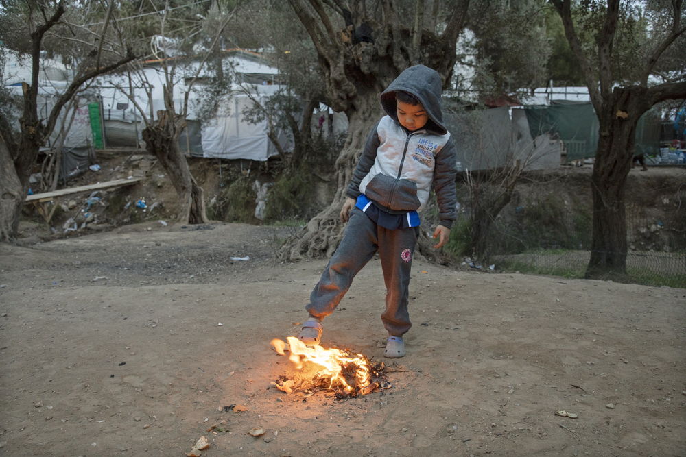 Moria camp, Lesbos, January 2020, 80x120 cm © Mathieu Pernot