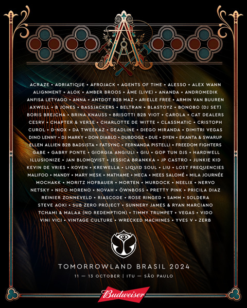 Preview: Discover the line-up for Tomorrowland Brasil 2024