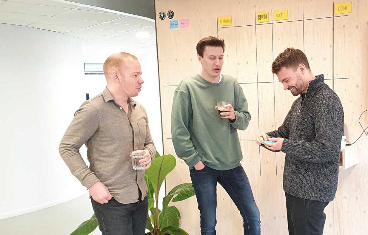 Van links naar rechts: Mark Hermans, Tom Gelmers en Rob van Berkel