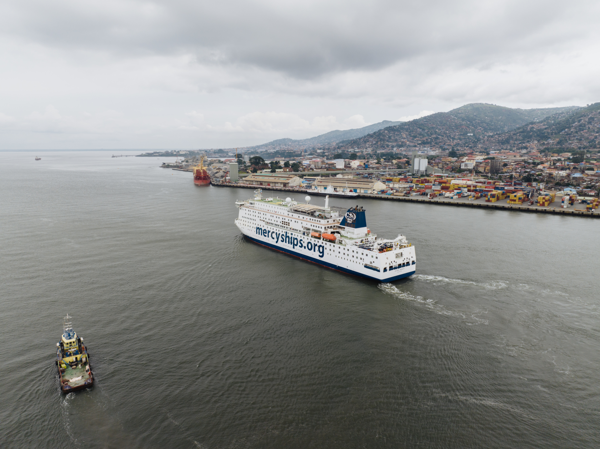 Sierra Leoneans Welcome Newest Mercy Ship, the Global Mercy® into Port of Freetown