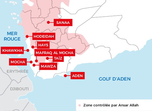 Carte du Yémen © MSF