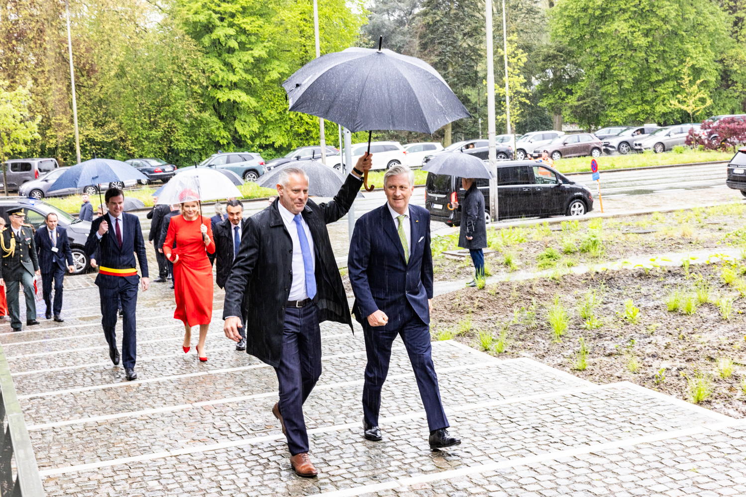 aankomst Provinciehuis koning Filip en koningin Mathilde
