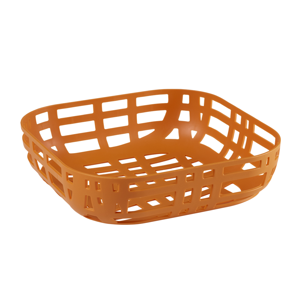 GEOMETRIC FRUIT BASKET ORANGE_Ø22,5x7,5cmH_Polypropyleen_€2,50