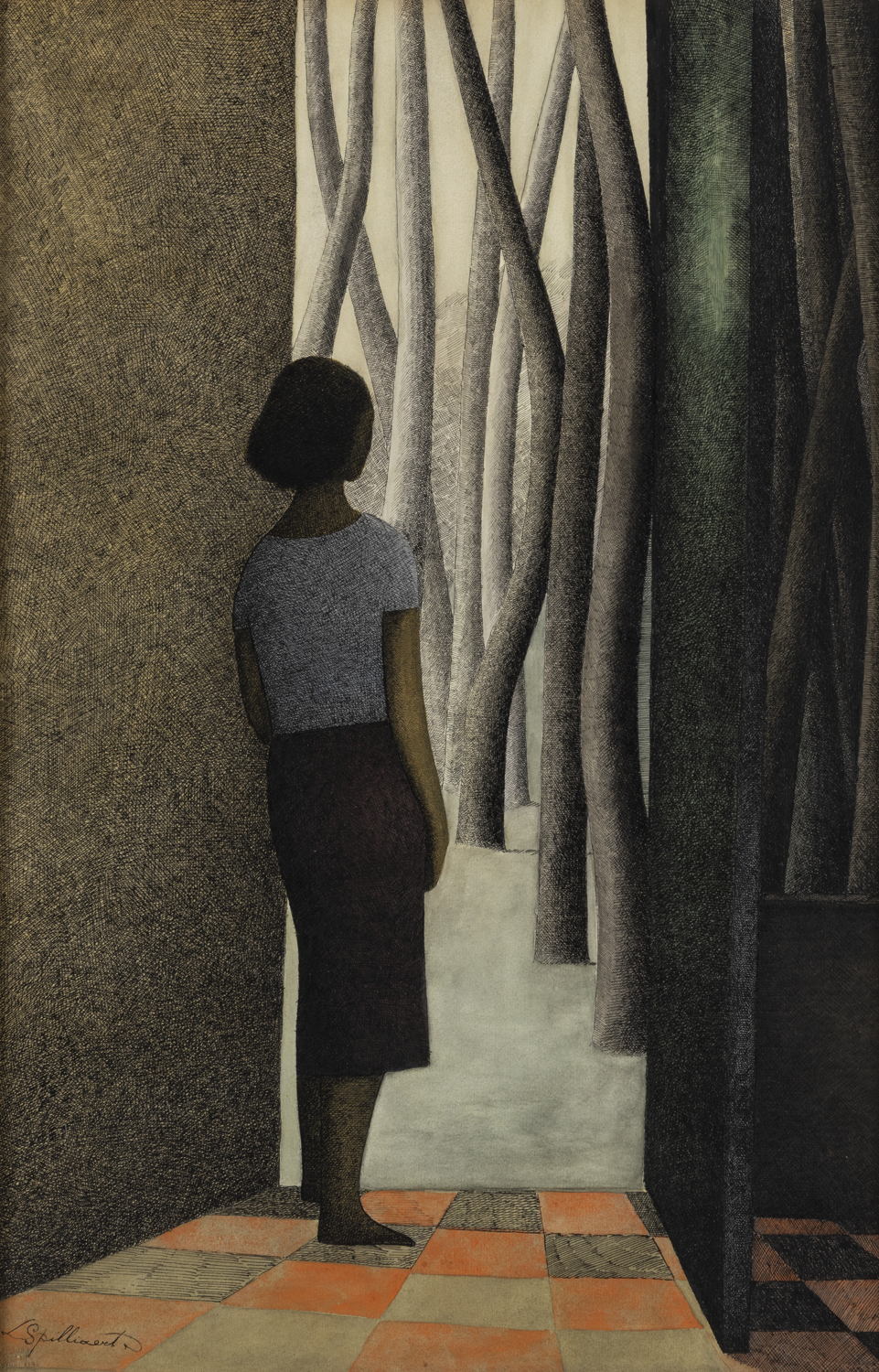 Léon Spilliaert, The Open Door, Waiting, c. 1945. Photo Vincent Everarts