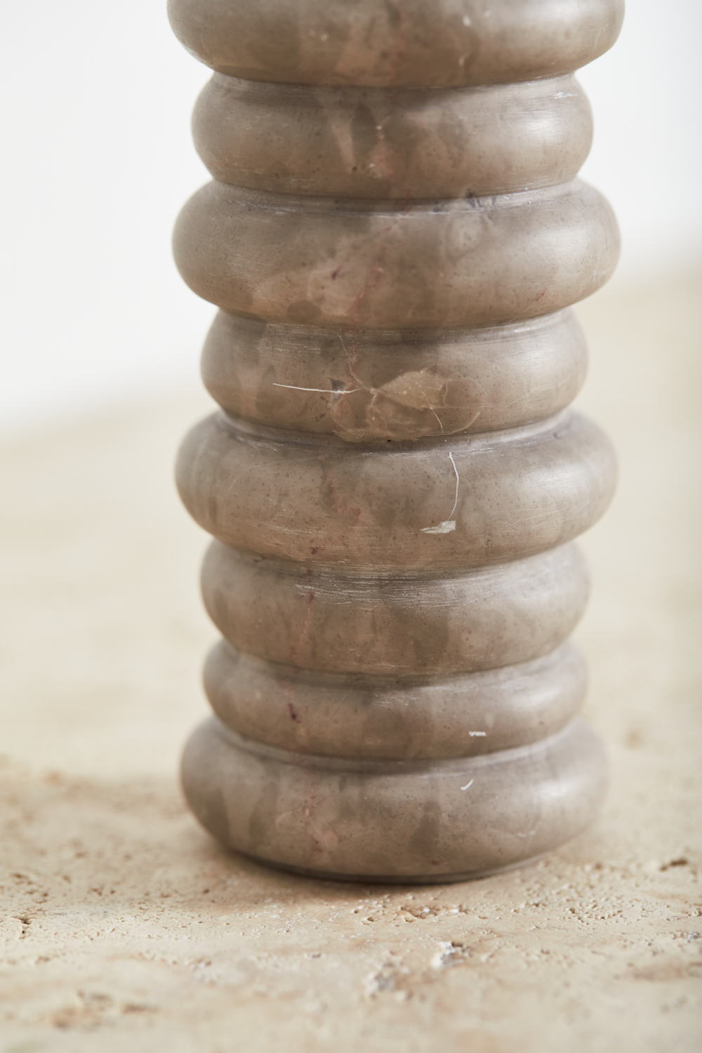 Ripple Medium Candle Holder - Light Smoke, $250 by Kelly Wearstler I www.kellywearstler.com (Image credit: Mark Durling)