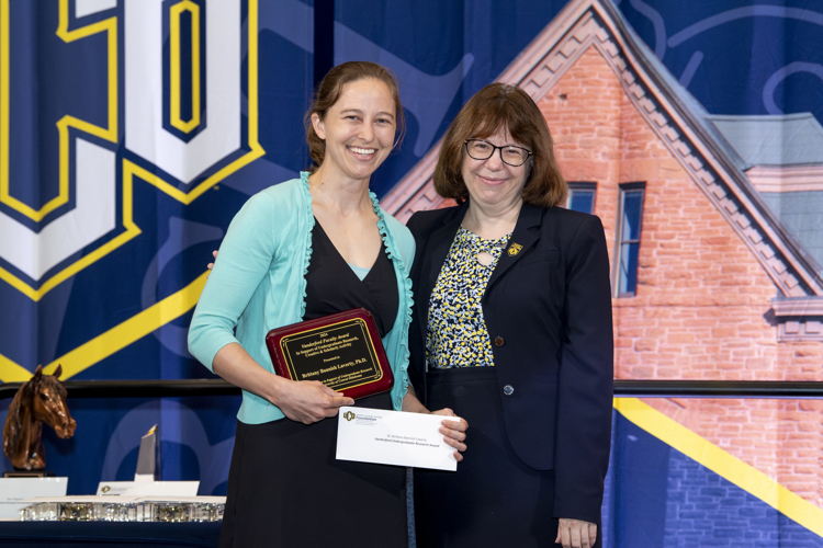 Brittany Bannish, Ph.D., and Provost Charlotte K. Simmons, Ph.D.