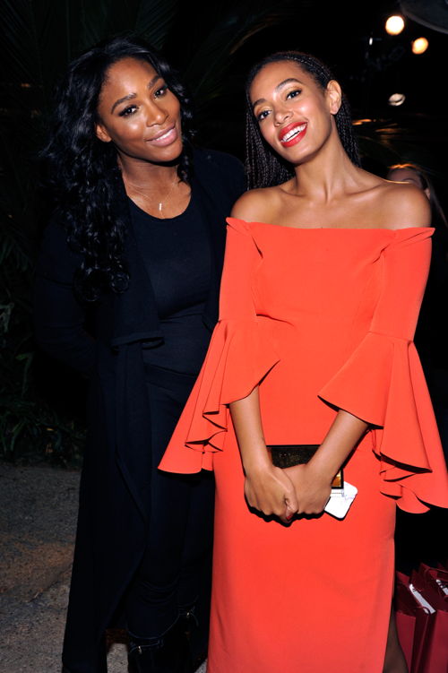 Athlete Serena Williams and Solange Knowles